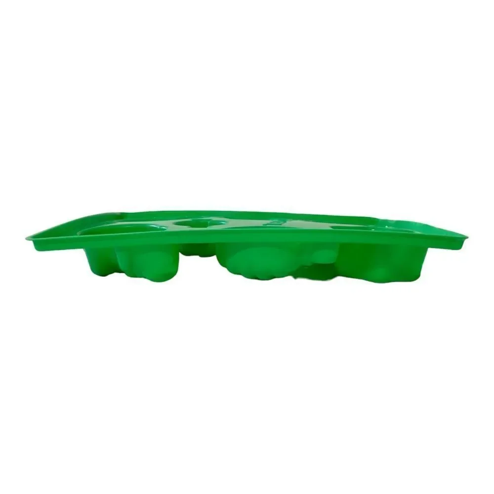 Jello Christmas‎ Mold Green Jigglers Happy Holidays Snowflake Snowman Ornament.